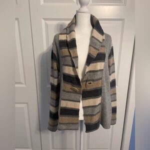 Talbots grey angora wool blend cardigan